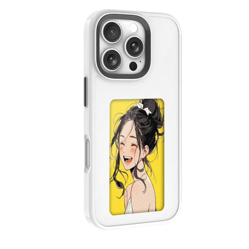 NFC 16Promax Iphone Case E-Ink Screen Four Colors Image Transmission for Iphone 15 14 13 Pro Max DIY Cases Battery Free